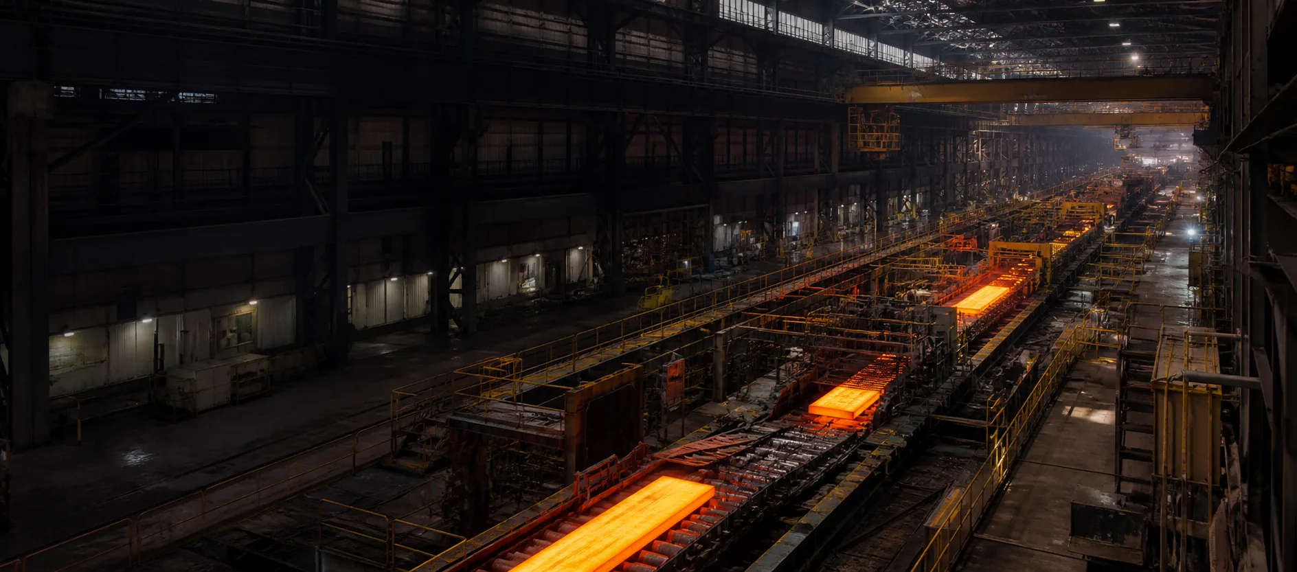 Industrial steel hot rolling mill symbolizing Indian manufacturing GDP output